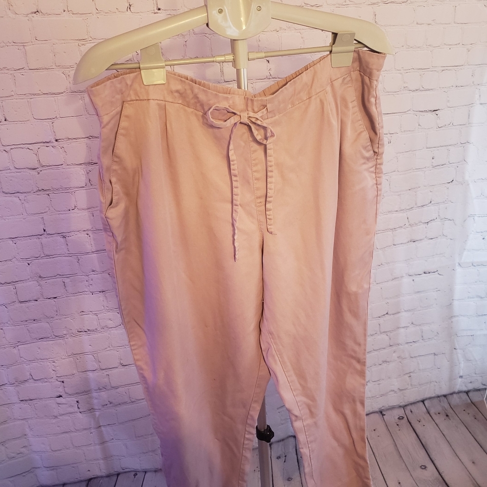 New York & Company Soho Pink Drawstring Pants XL